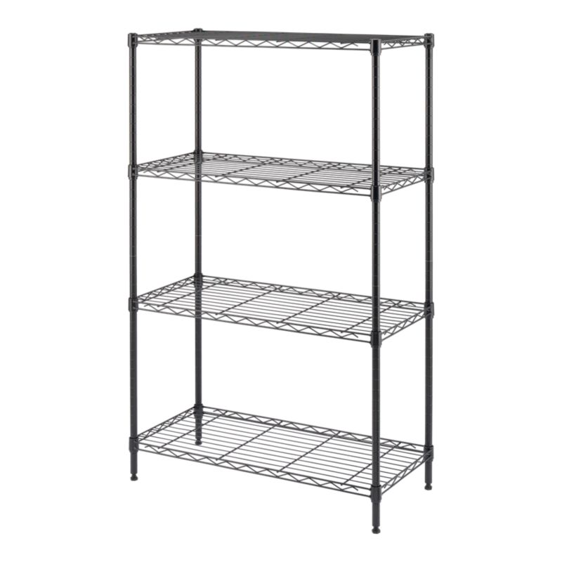 Regał metalowy 112 x 74 x 34 cm 4 półek 400 kg czarny
