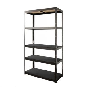 Regał metalowy 179 x 80 x 40 cm 5 półek 120 kg czarny