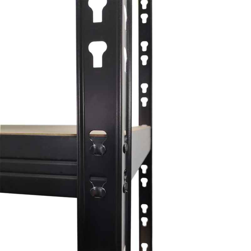 Regał metalowy 180 x 120 x 40 cm 5 półek 200 kg czarny
