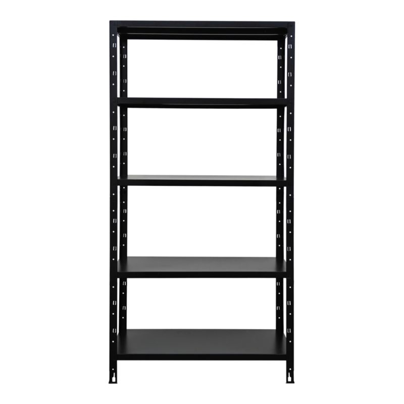Regał metalowy 180 x 90 x 40 cm 5 półek 70 kg czarny