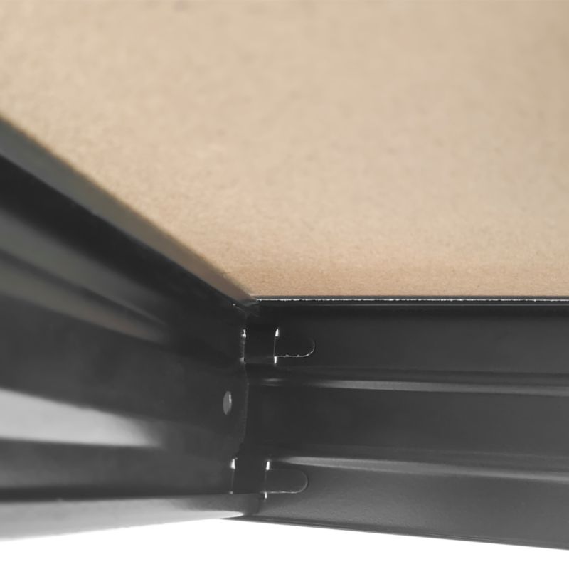 Regał metalowy GoodHome Rand 180 x 128 x 40 cm 5 półek 300 kg czarny