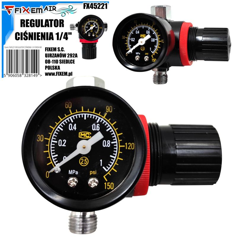 REGULATOR CIŚNIENIA 1/4 FIXEM AIR Fixem 1szt.