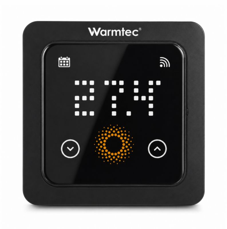 Regulator temperatury Warmtec FTS Wi-Fi 25A czarny podtynkowy programowalny dotykowy ekran IP31 1 szt.