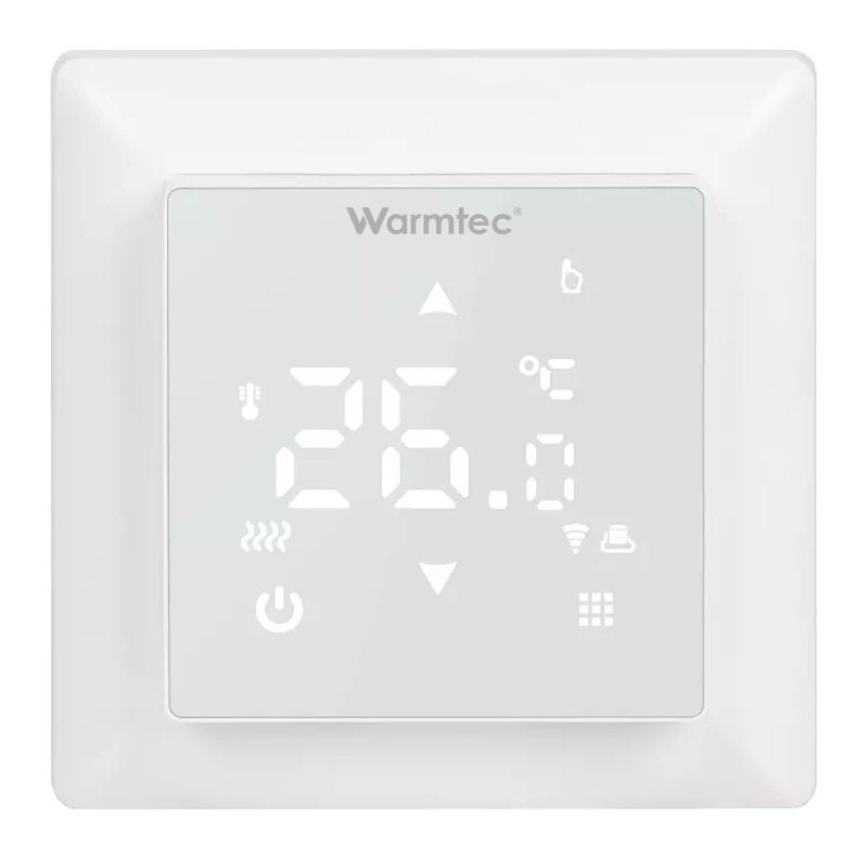 Regulator temperatury Warmtec WRT31W-B Wi-Fi biały podtynkowy programowalny czujnik powietrzny i podłogowy 1 szt.