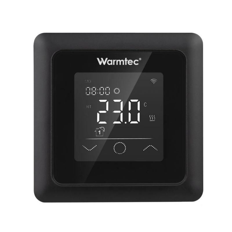 Regulator temperatury Warmtec ZTS Wi-Fi czarny podtynkowy programowalny dotykowy wyświetlacz 1 szt.