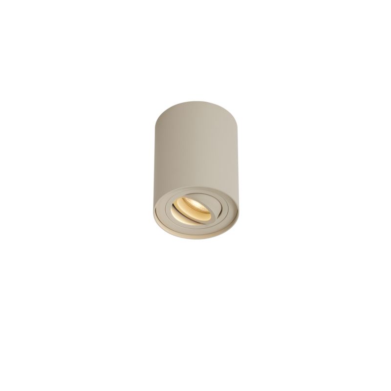 Nastavitelný 1-bodový stropní bodový reflektor Qazqa 108444 10 béžový GU10 max 10W kompatibilní s IP20 LED žárovkou 4 ks.