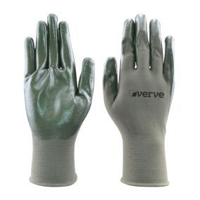 Rękawice nitrylowe Verve oliwka M