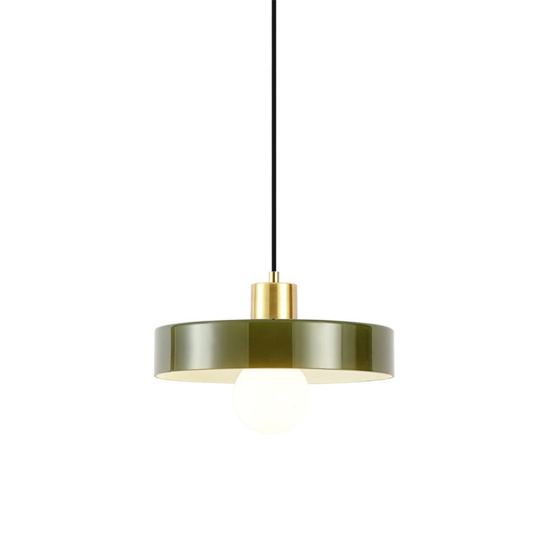 Retro lampa wisząca z kloszem (1 punkt) Qazqa Jina 30 zielony okrągły max 15W kompatybilny z żarówką LED E27  1 szt.