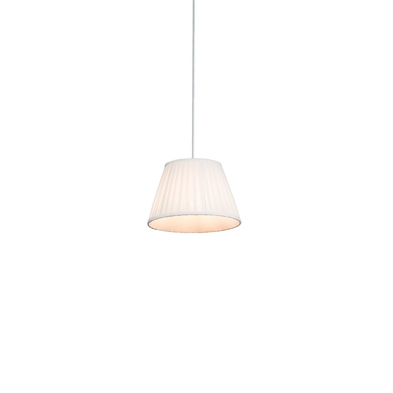 Retro lampa wisząca z kloszem (1 punkt) Qazqa Plisse 25 kremowy okrągły max 60W kompatybilny z żarówką LED E27  1 szt.
