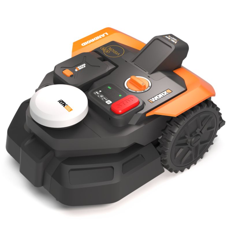 Robot koszący Worx Landroid Vision Cloud WR305E 500m² AI RTK kamera mono bezprzewodowy 17° 18 cm