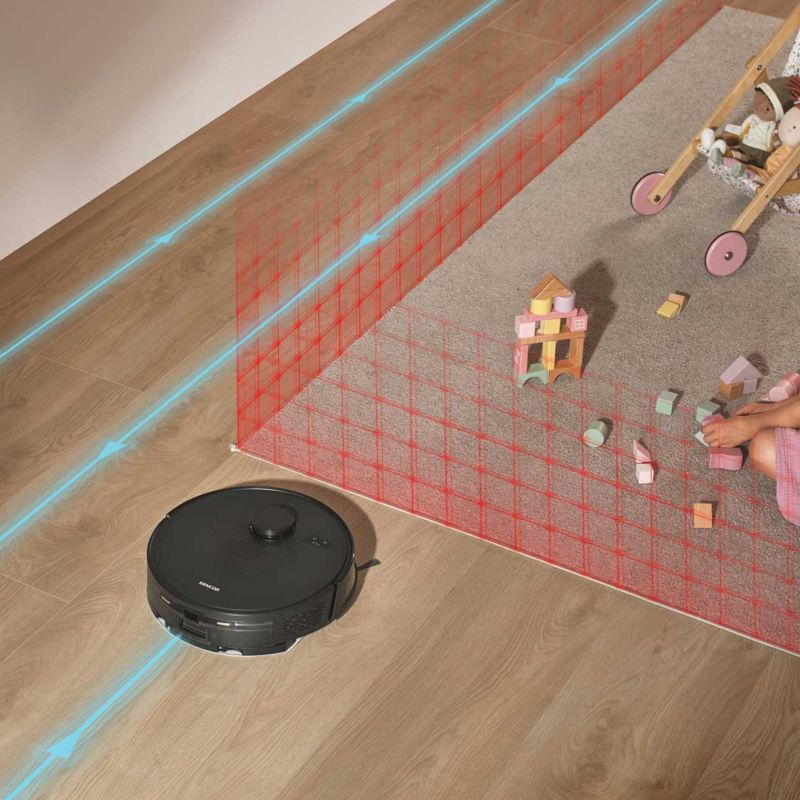 Robot Sprzątający Sencor SRV 9020BK 2600 Mah 3000Pa Lidar 40W 130 Min Pracy 1szt
