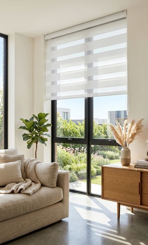 Roleta Dzień i Noc DECORI 60X150 Rattan 3601 biała, 1szt
