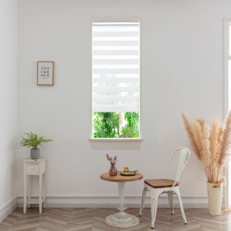 Roleta dzień/noc GoodHome 37,3 x 160 cm biała