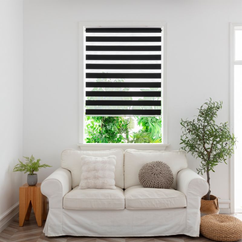 Roleta dzień/noc GoodHome Elin 117,3 x 160 cm czarna