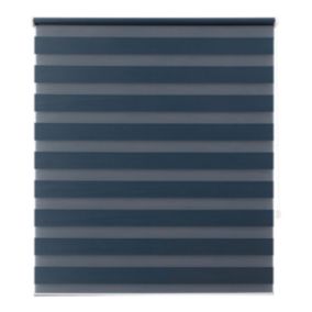 Roleta dzień/noc GoodHome Elin 137,3 x 160 cm granatowa