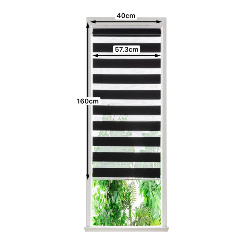 Roleta dzień/noc GoodHome Elin 37,3 x 160 cm czarna