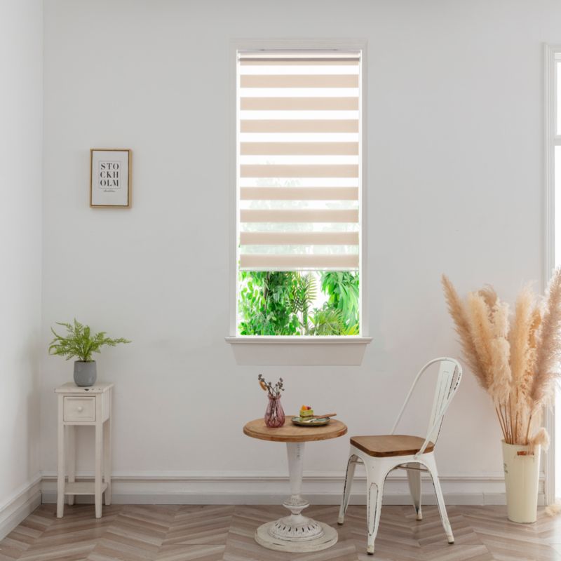 Roleta dzień/noc GoodHome Elin 37,3 x 160 cm jasnobeżowa