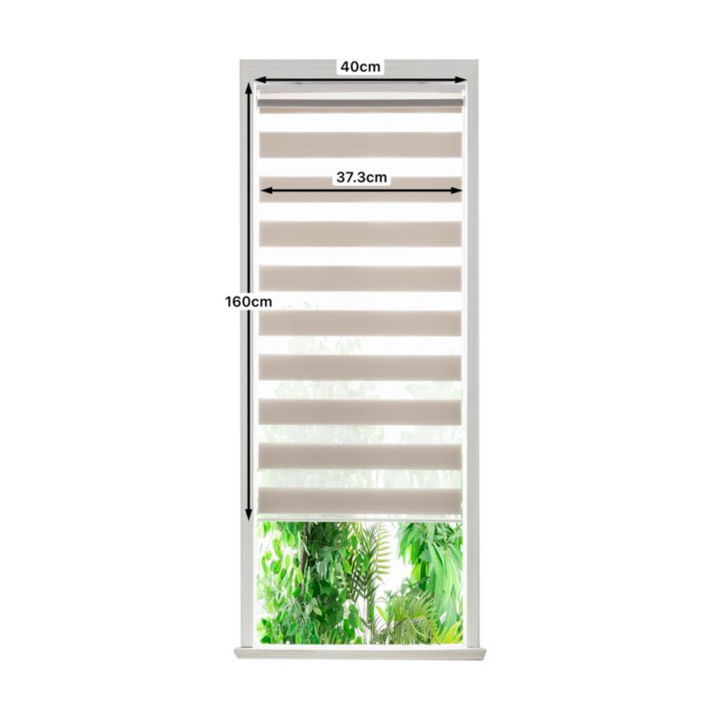 Roleta dzień/noc GoodHome Elin 37,3 x 160 cm perłowoszara