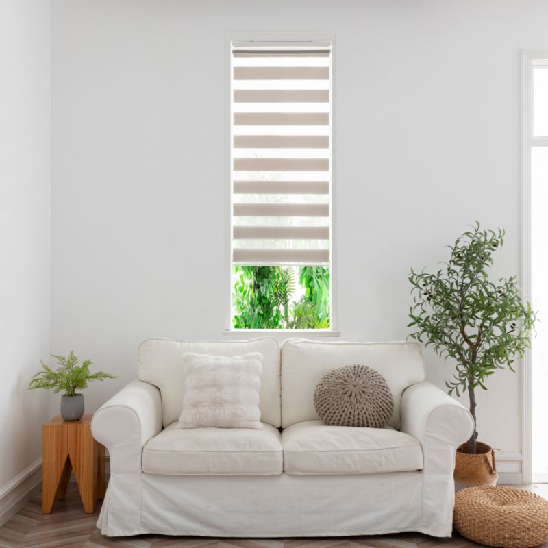 Roleta dzień/noc GoodHome Elin 37,3 x 160 cm perłowoszara