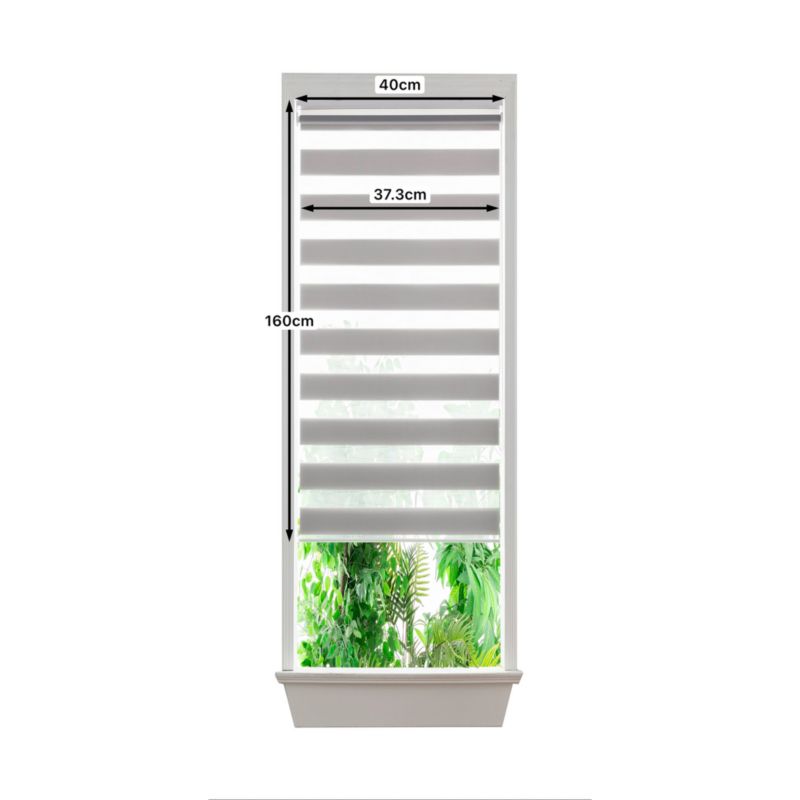 Roleta dzień/noc GoodHome Elin 37, 3 x 160 cm szara