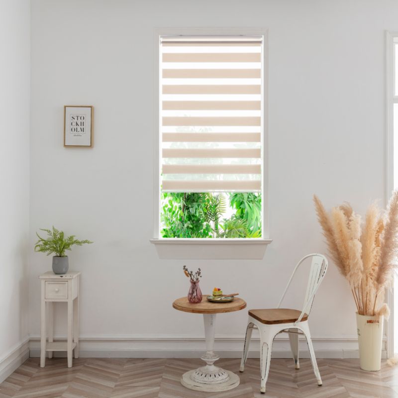 Roleta dzień/noc GoodHome Elin 57,3 x 160 cm jasnobeżowa