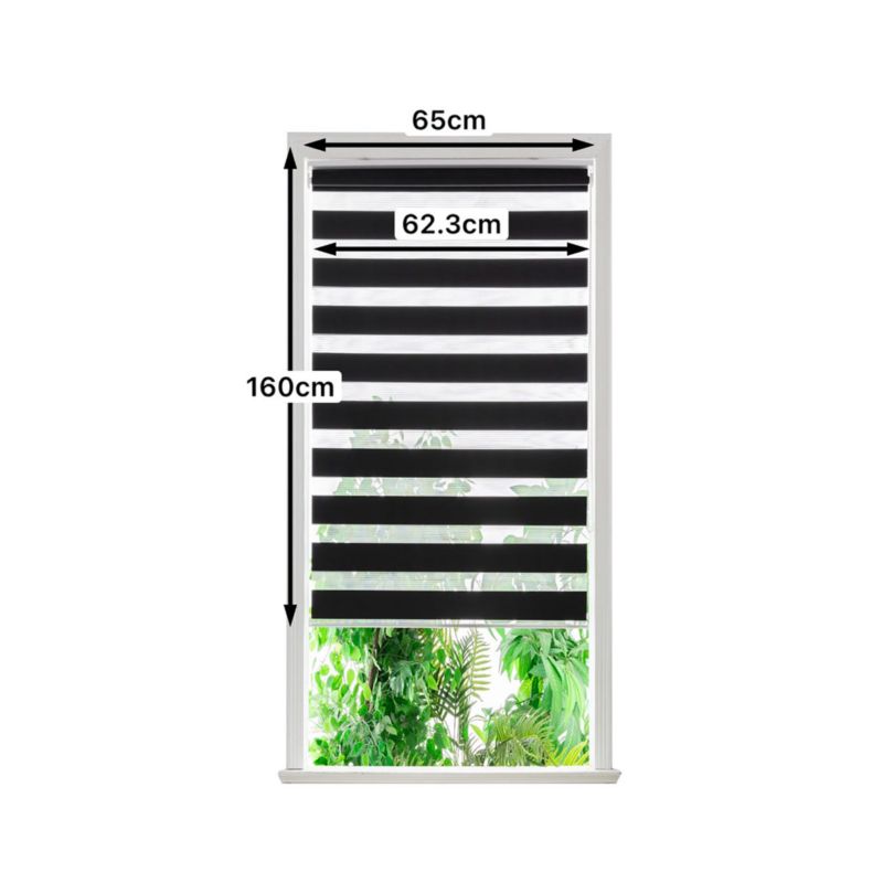 Roleta dzień/noc GoodHome Elin 62,3 x 160 cm czarna
