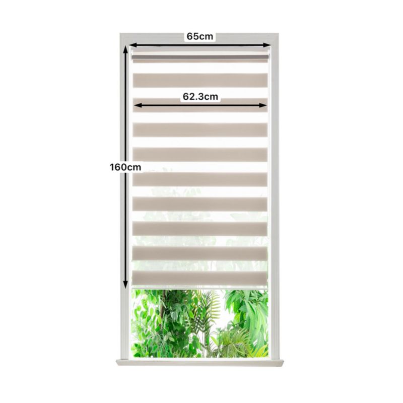 Roleta dzień/noc GoodHome Elin 62,3 x 160 cm perłowoszara