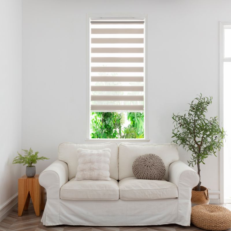 Roleta dzień/noc GoodHome Elin 62,3 x 160 cm perłowoszara