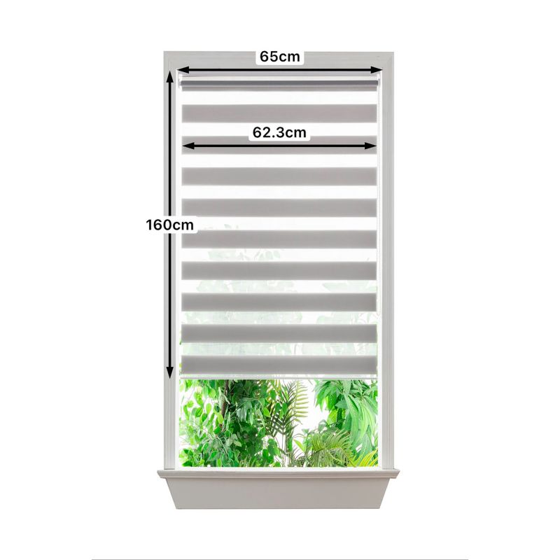 Roleta dzień/noc GoodHome Elin 62,3 x 160 cm szara