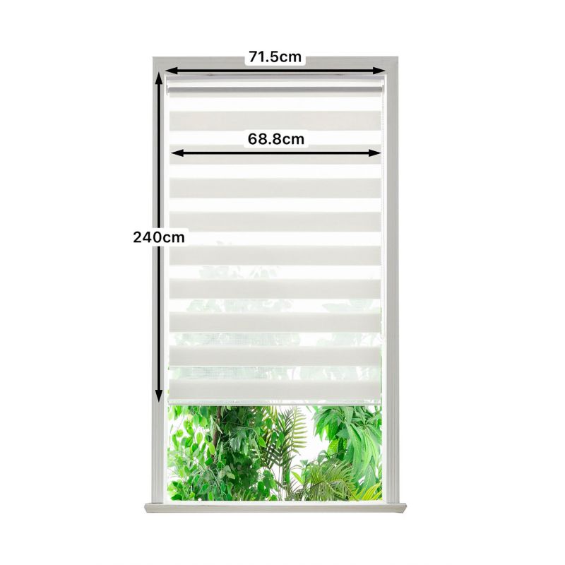 Roleta dzień/noc GoodHome Elin 68,8 x 240 cm biała nakrapiana
