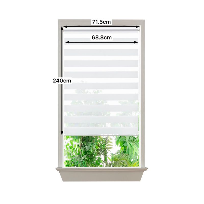 Roleta dzień/noc GoodHome Elin 68,8 x 240 cm biała