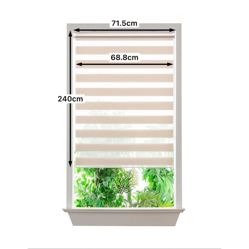 Roleta dzień/noc GoodHome Elin 68,8 x 240 cm jasnobeżowa