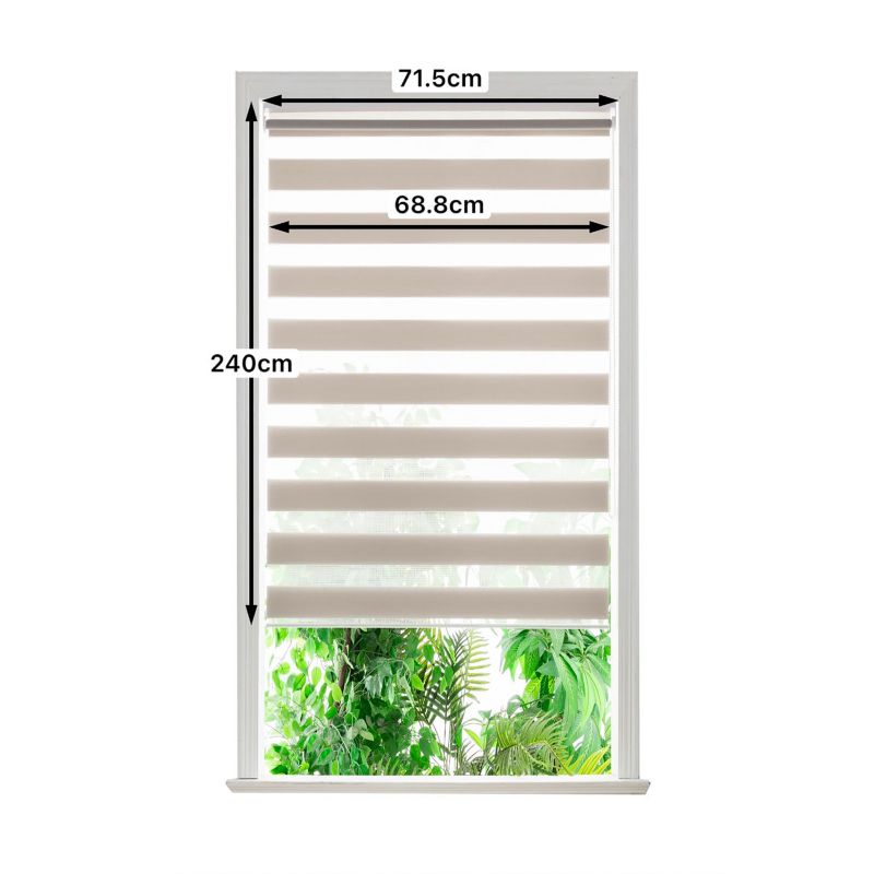 Roleta dzień/noc GoodHome Elin 68,8 x 240 cm perłowoszara