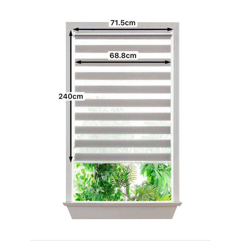 Roleta dzień/noc GoodHome Elin 68,8 x 240 cm szara