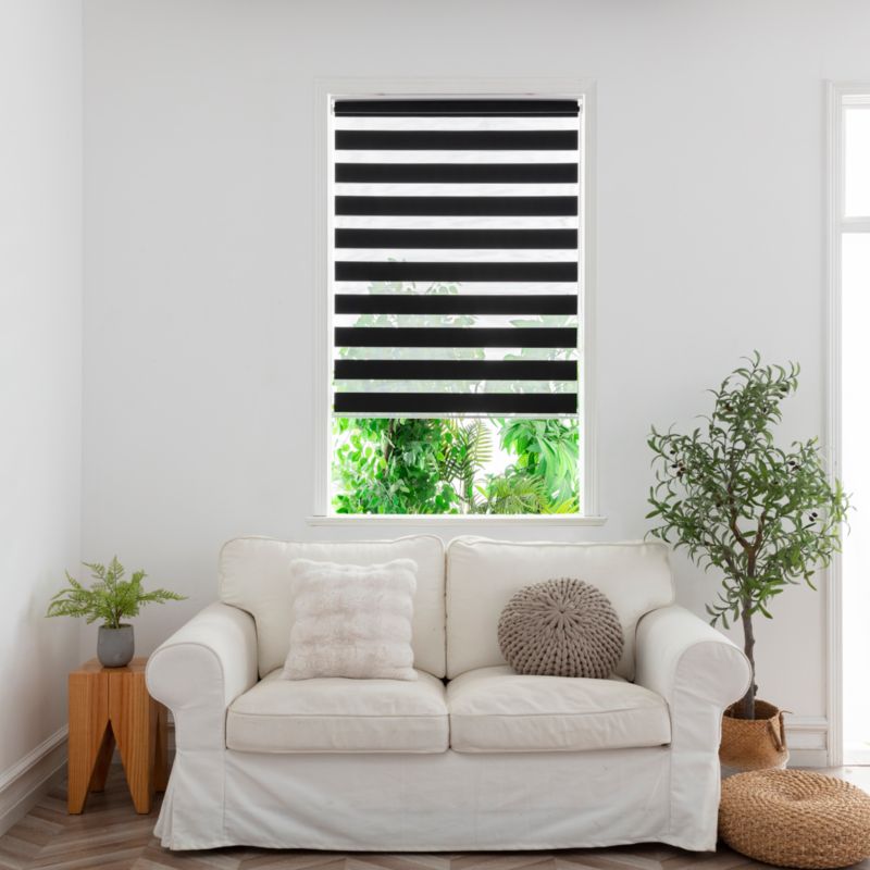 Roleta dzień/noc GoodHome Elin 77,3 x 160 cm czarna