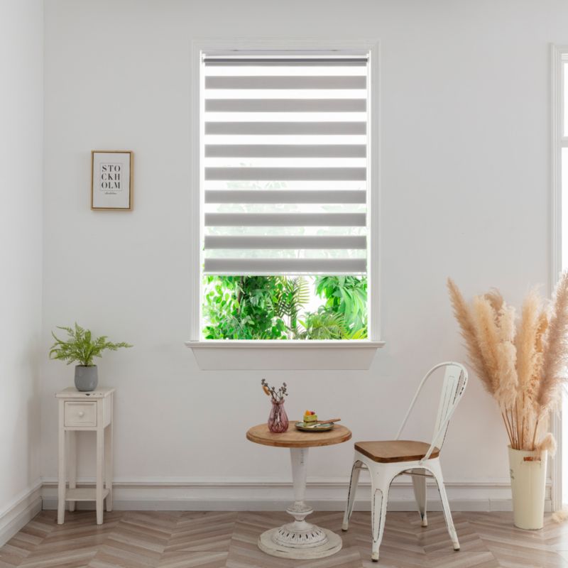 Roleta dzień/noc GoodHome Elin 77,3 x 160 cm szary
