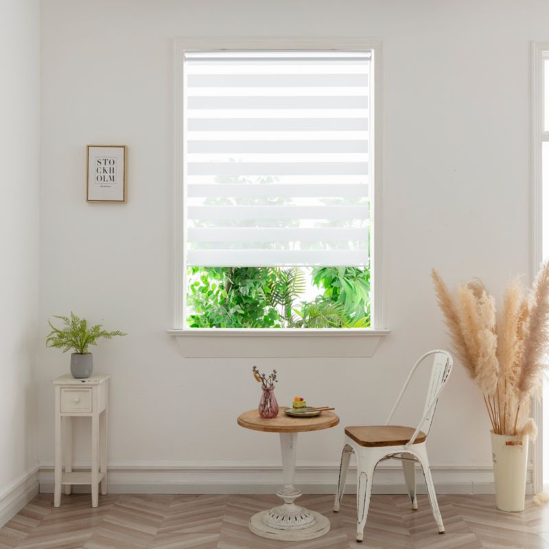 Roleta dzień/noc GoodHome Elin 97,3 x 160 cm biała