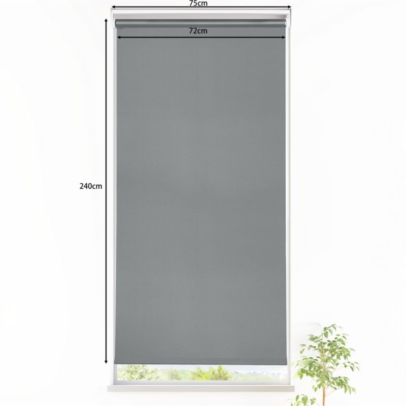 Roleta GoodHome Boreas 72 x 240 szara