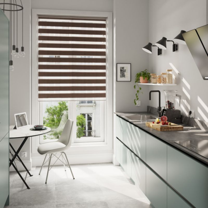 Roleta GoodHome Brize 137,3 x 160 cm brązowa