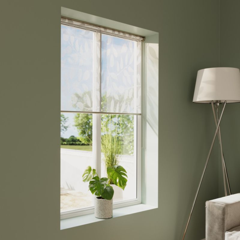 Roleta GoodHome Flasor KWIATY 117,3 x 160 biała
