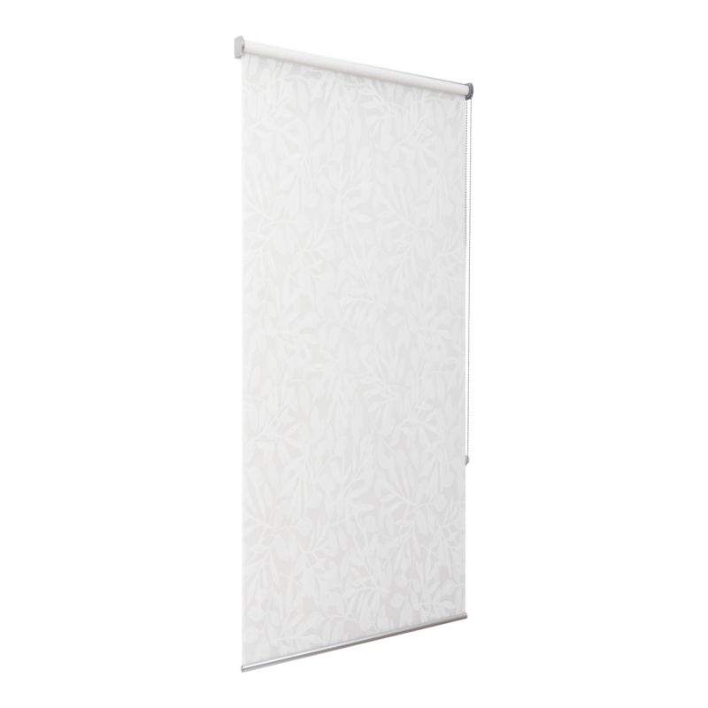 Roleta GoodHome Flasor Kwiaty 37,3 x 160 biała