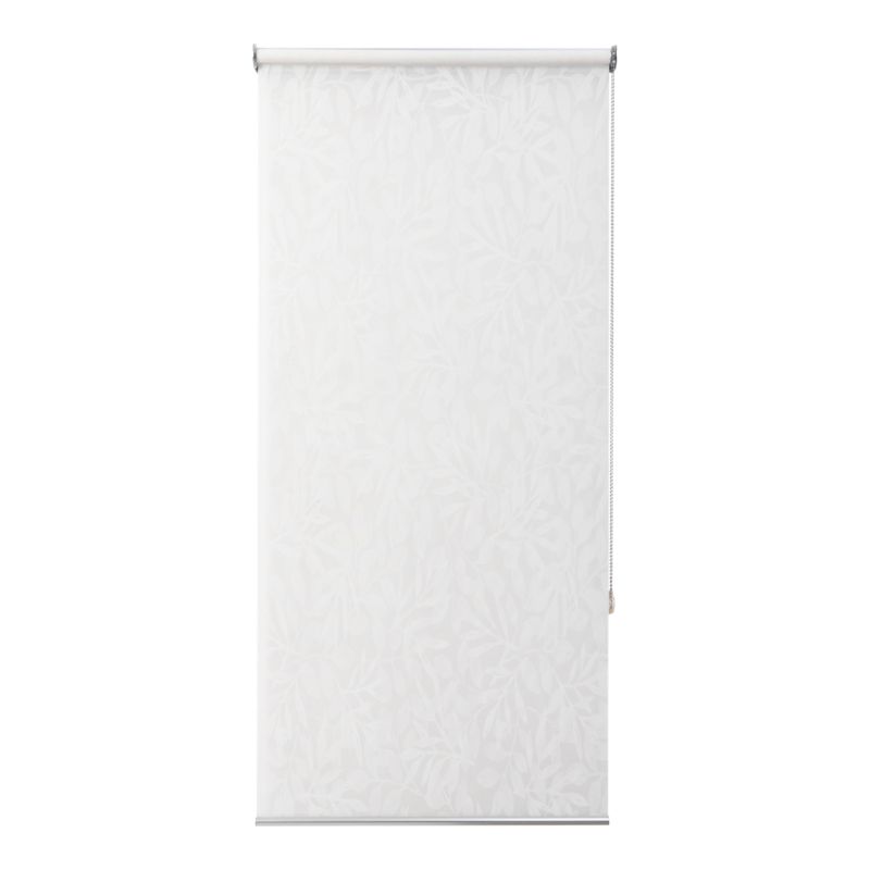 Roleta GoodHome Flasor kwiaty 57,3 x 160 biała