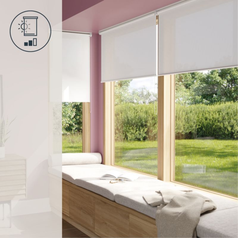 Roleta GoodHome Halo 137 x 160 cm biała