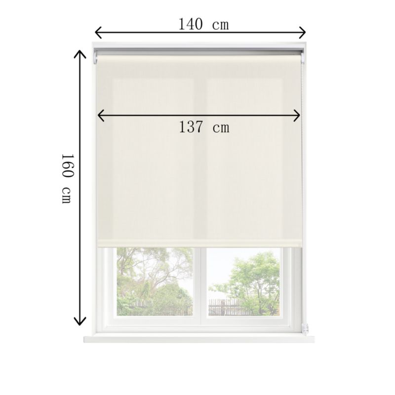Roleta GoodHome Halo 137 x 160 cm biała