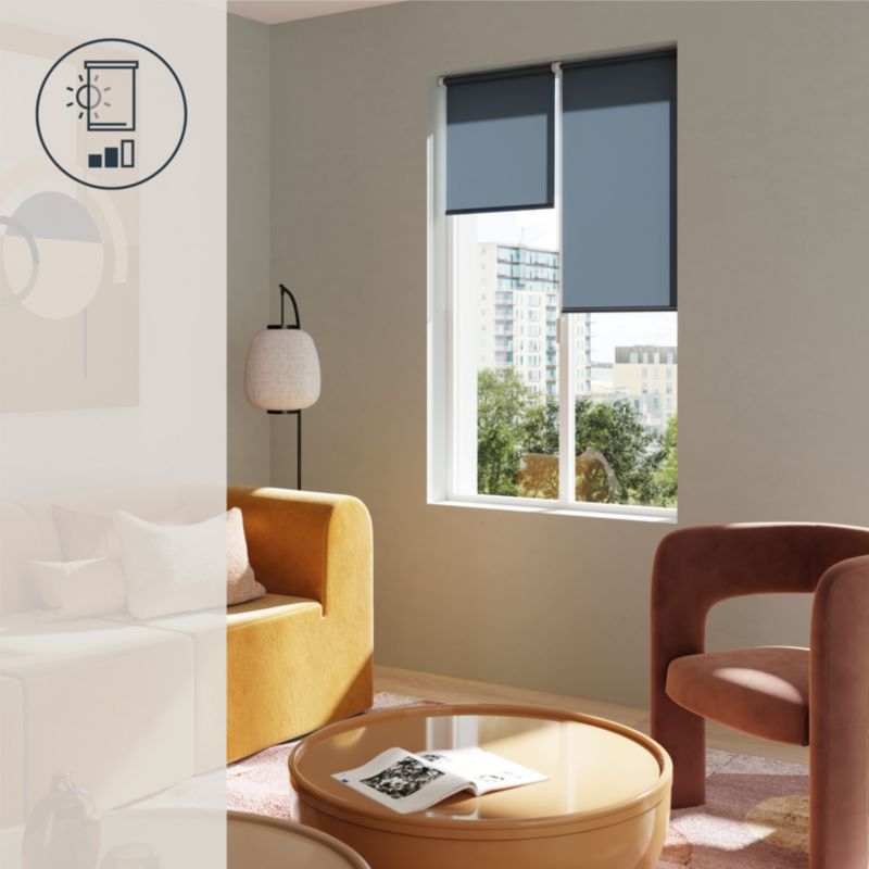 Roleta GoodHome Halo 57 x 160 cm granatowa