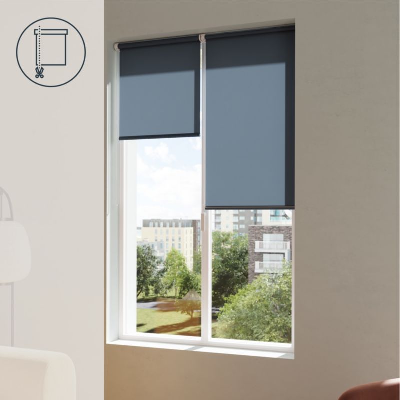 Roleta GoodHome Halo 57 x 160 cm granatowa