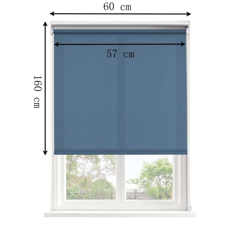 Roleta GoodHome Halo 57 x 160 cm granatowa