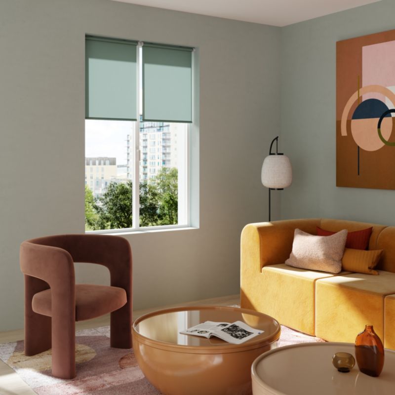 Roleta GoodHome Halo 57 x 160 cm seledynowa