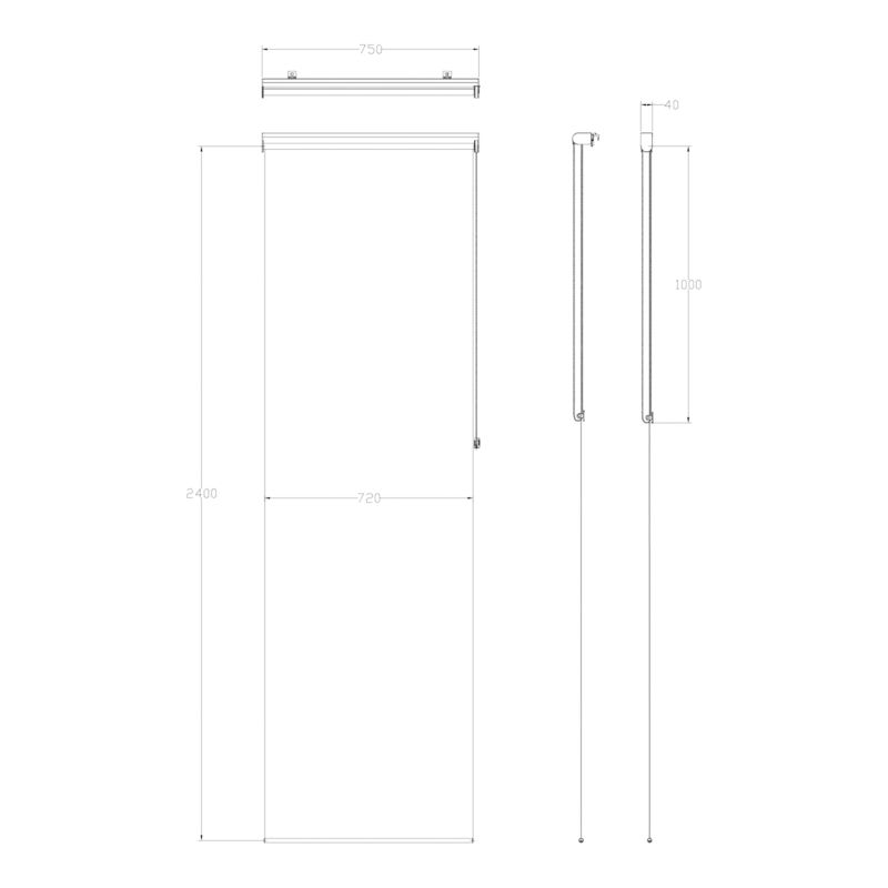 Roleta GoodHome Halo 72 x 240 cm biała