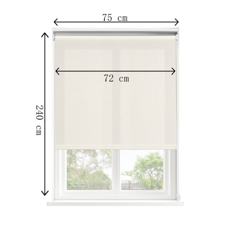 Roleta GoodHome Halo 72 x 240 cm biała